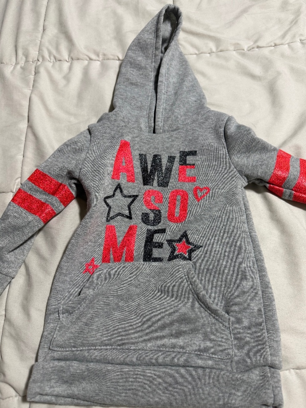18 Month AWESOME Gray Red Black Hoodie Diva Stars